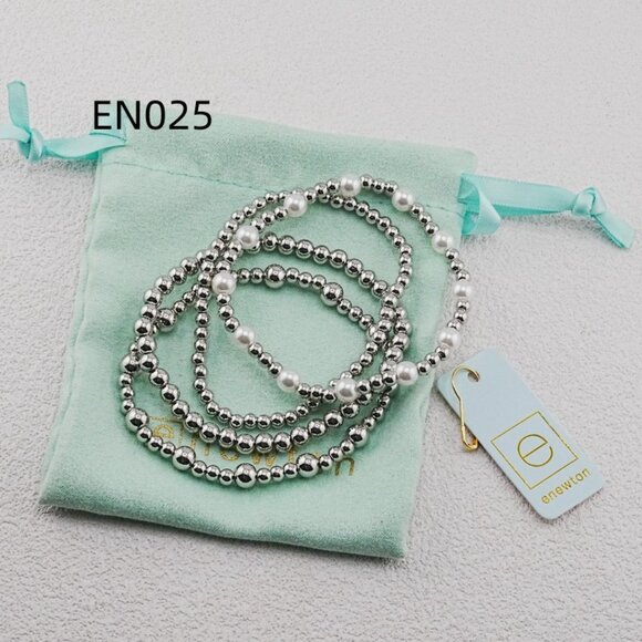 Enewton Platinum Bead & Pearl Bracelet Set - Picture 3 of 4